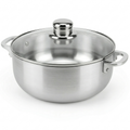 ARROYO Cast Aluminum Caldero with Glass Lid, Traditional Pot for Rice, Beans & Stews, Even Heat Distribution